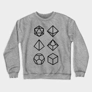 Polyhedral Dice Icons RPG D20 Crewneck Sweatshirt